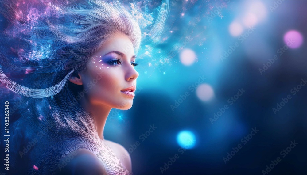 Close-Up of a Nymph, Showcasing Its Ethereal Beauty and Fantasy Elements