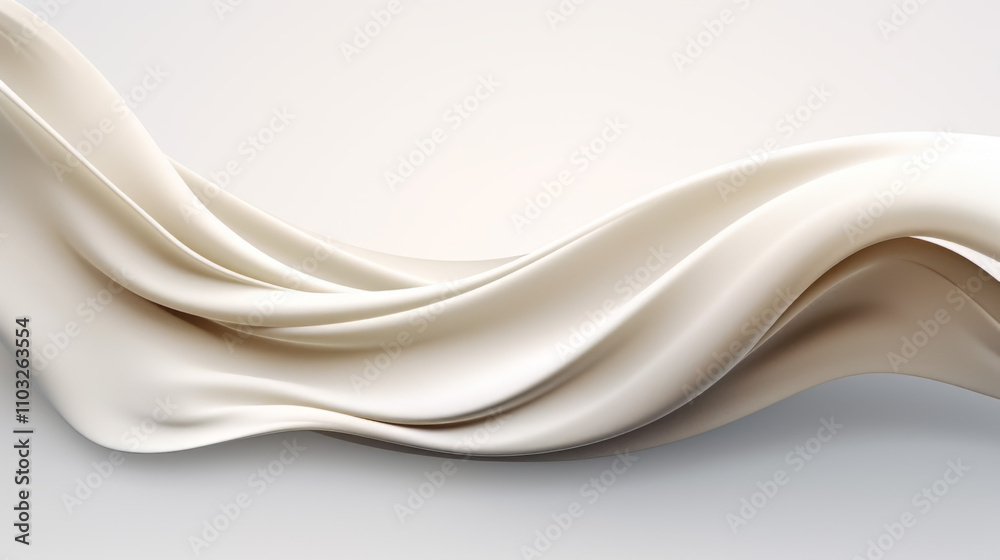 Obraz premium Beige Fluid Liquid Graphic Design Asset