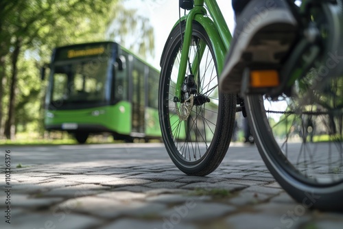 Green transportation options like e-bikes, scooters, and electric buses