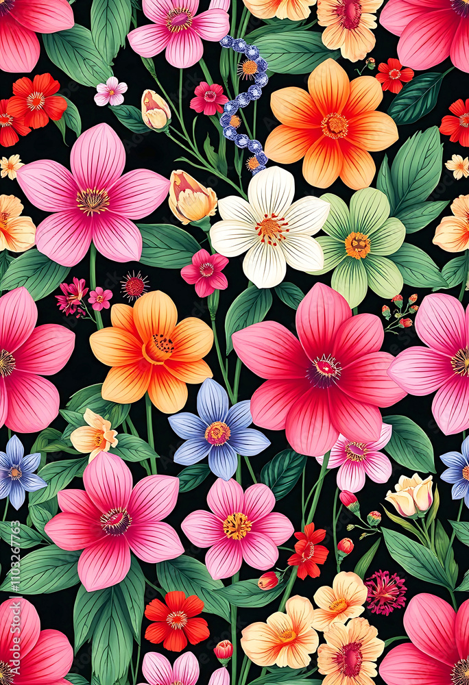 pattern with flowers pattern with flowers
