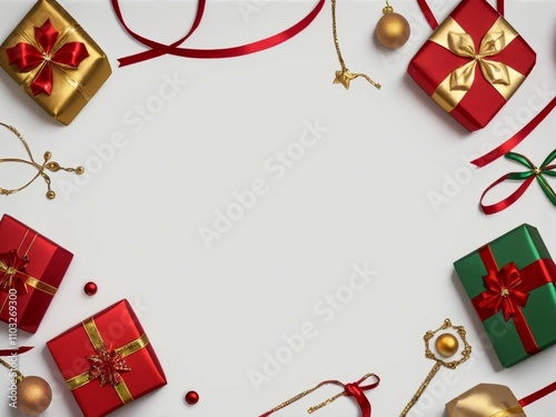Christmas theme background, gift box and Christmas tree.