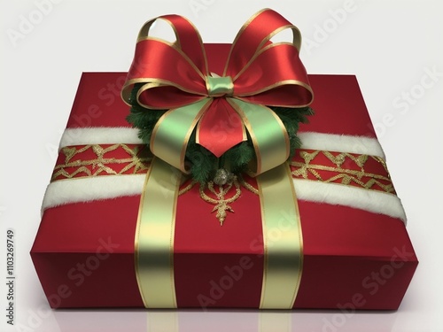 Christmas theme background, gift box and Christmas tree.