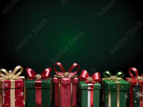 Christmas theme background, gift box and Christmas tree.