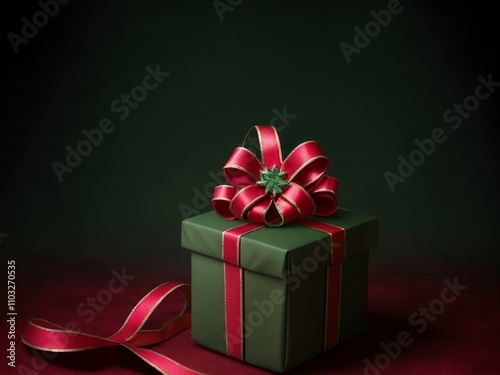 Christmas theme background, gift box and Christmas tree.