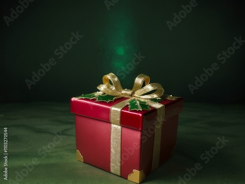 Christmas theme background, gift box and Christmas tree.