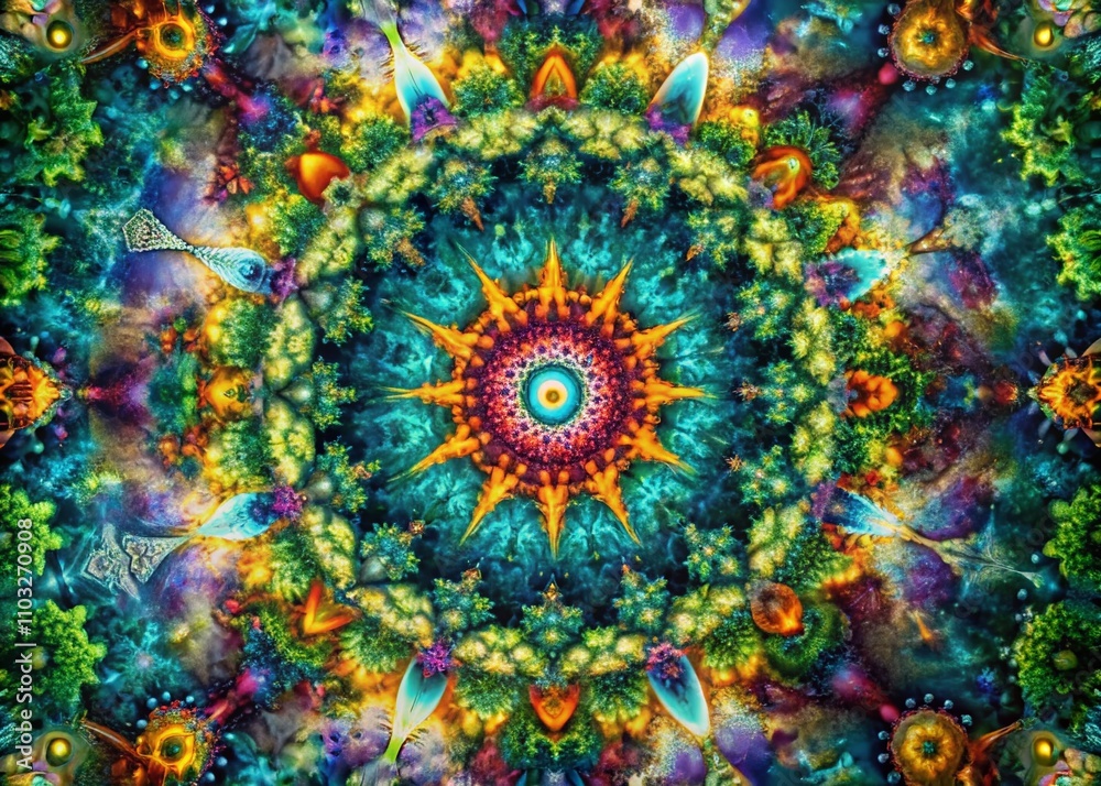 Abstract Chaotic Kaleidoscope Psychedelic Background Captured in Aerial Photography, Showcasing Vibrant Colors and Intricate Patterns That Evoke a Sense of Movement and Energy Abstract Chaotic Kaleidoscope Psychedelic Background Captured in Aerial Photography, Showcasing Vibrant Colors and Intricate Patterns That Evoke a Sense of Movement and Energy