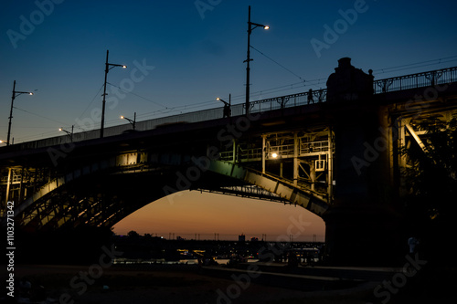 Photography bridge at night