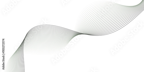 Abstract technology wave lines, frequency sound, data science, business wave line background. Abstract wavy element for design on transparent background isolated
