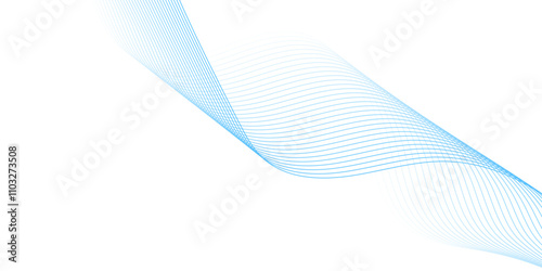 Abstract technology wave lines, frequency sound, data science, business wave line background. Abstract wavy element for design on transparent background isolated
