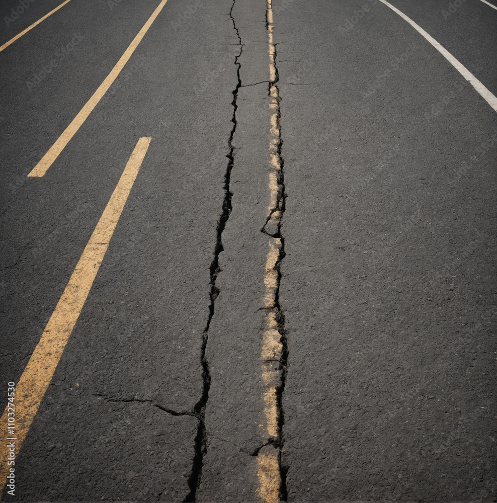 Fototapeta premium damaged roads