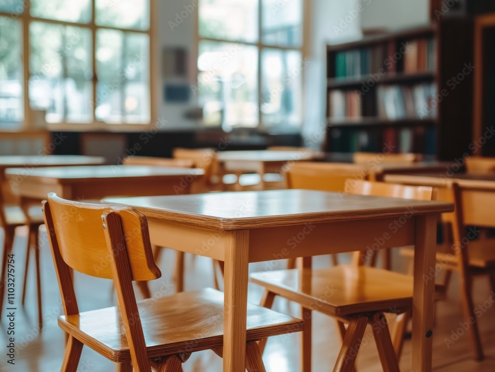 Social distancing measures in school classrooms with spaced desks Social distancing measures in school classrooms with spaced desks