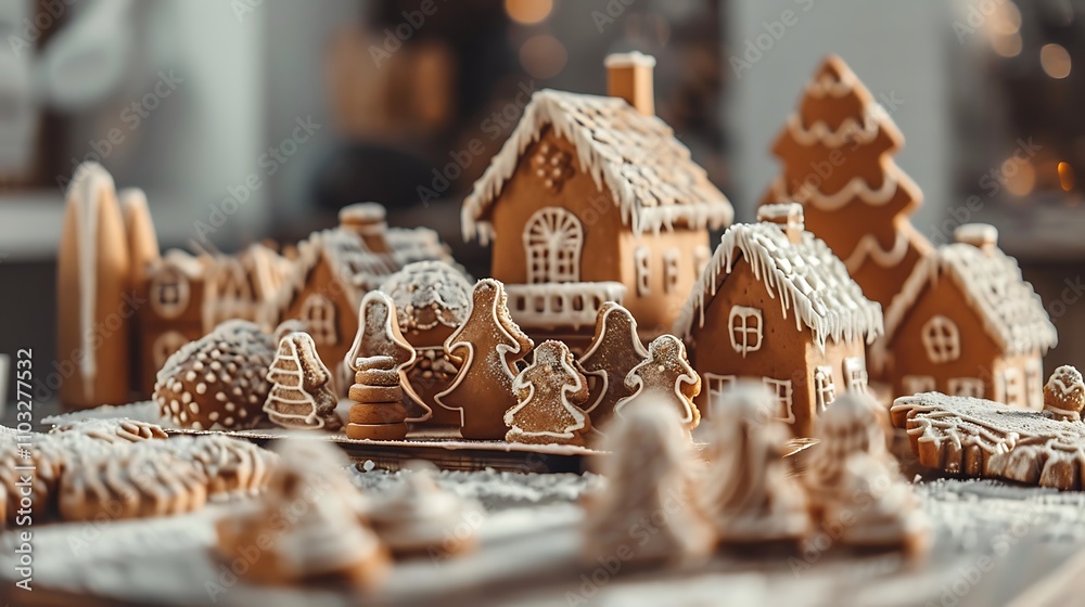 Preparing gingerbread for holiday Preparing gingerbread for holiday