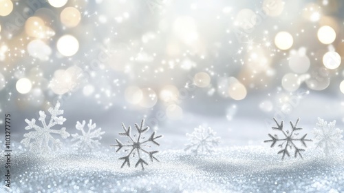 Winter Snowflakes Festive Background