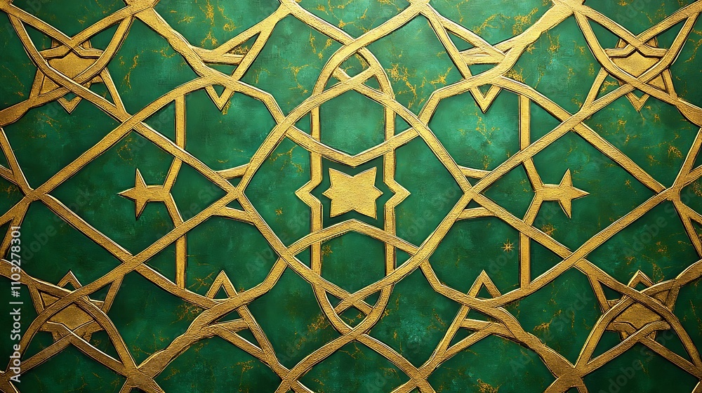 Fototapeta premium Elegant Ramadan Lanterns and Islamic Patterns - Festive Islamic Backgrounds