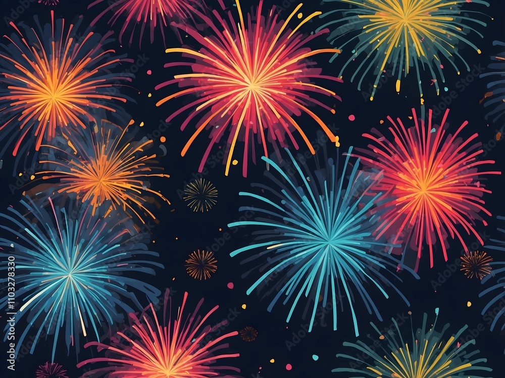 Fototapeta premium fireworks background