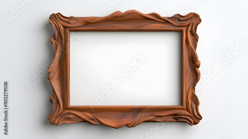 Artistic wooden frame displaying creativity home interior decorative item warm atmosphere close-up view unique craftsmanship