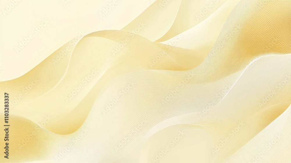 Delicate Pastel Yellow Abstract Wave Design Delicate Pastel Yellow Abstract Wave Design