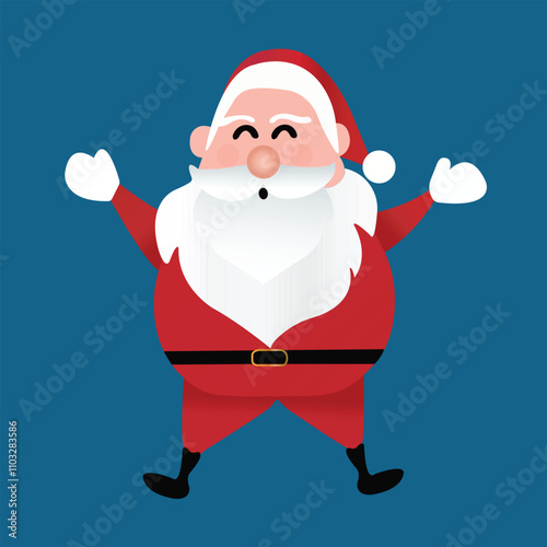 Santa Claus , Santa Claus 2024 vector Art illustration Beautiful Santa Claus Decent Merry Christmas , Christmas 2024 Vector Art icon Xmas Winter Happy
