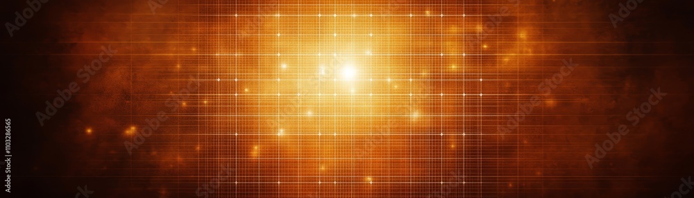 Fototapeta premium Glowing orange abstract art on black background, minimalist design for wallpaper or background
