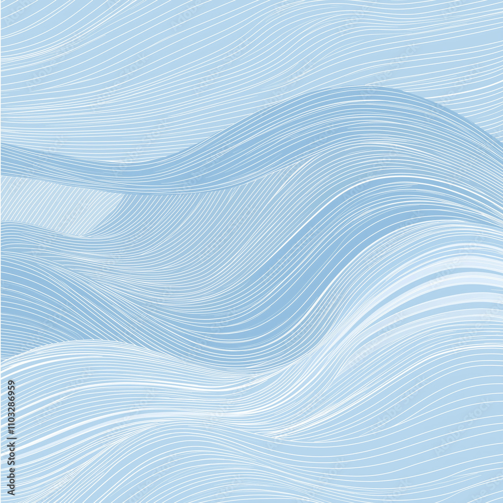 inspiration from summer, A print with a minimalist streamlined aerodynamic line pattern, Random repeating pattern, featuring a simple gradient, Minimalist abstract pattern, light blue colors. inspiration from summer, A print with a minimalist streamlined aerodynamic line pattern, Random repeating pattern, featuring a simple gradient, Minimalist abstract pattern, light blue colors.