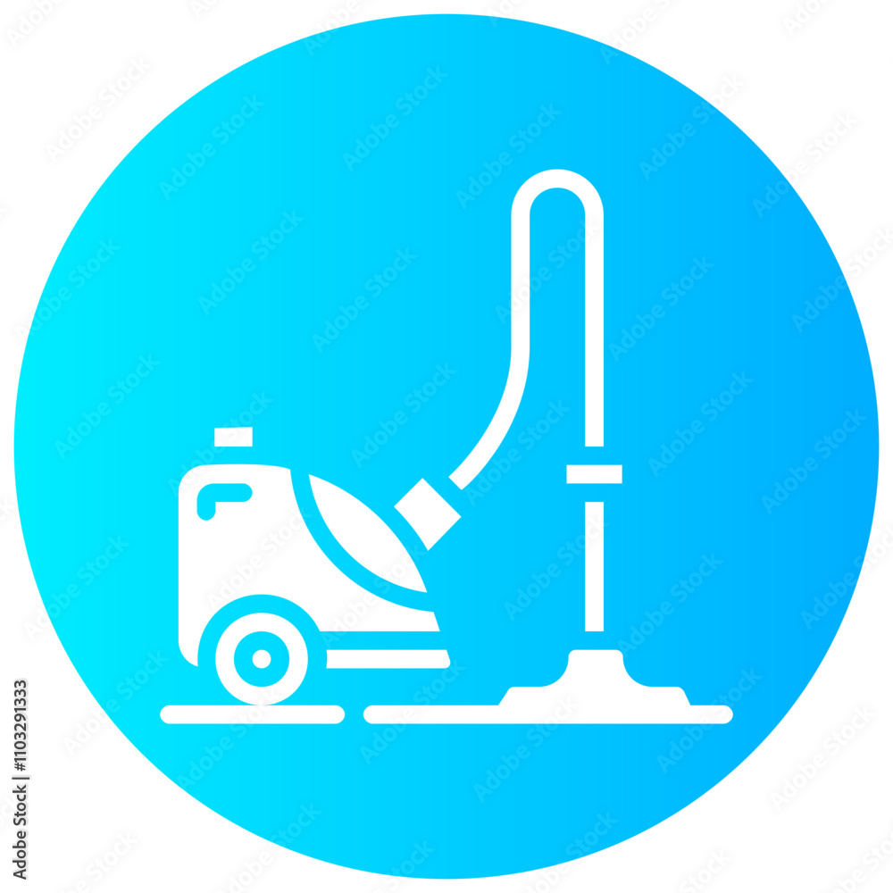 Fototapeta premium hoover round glyph vector icon