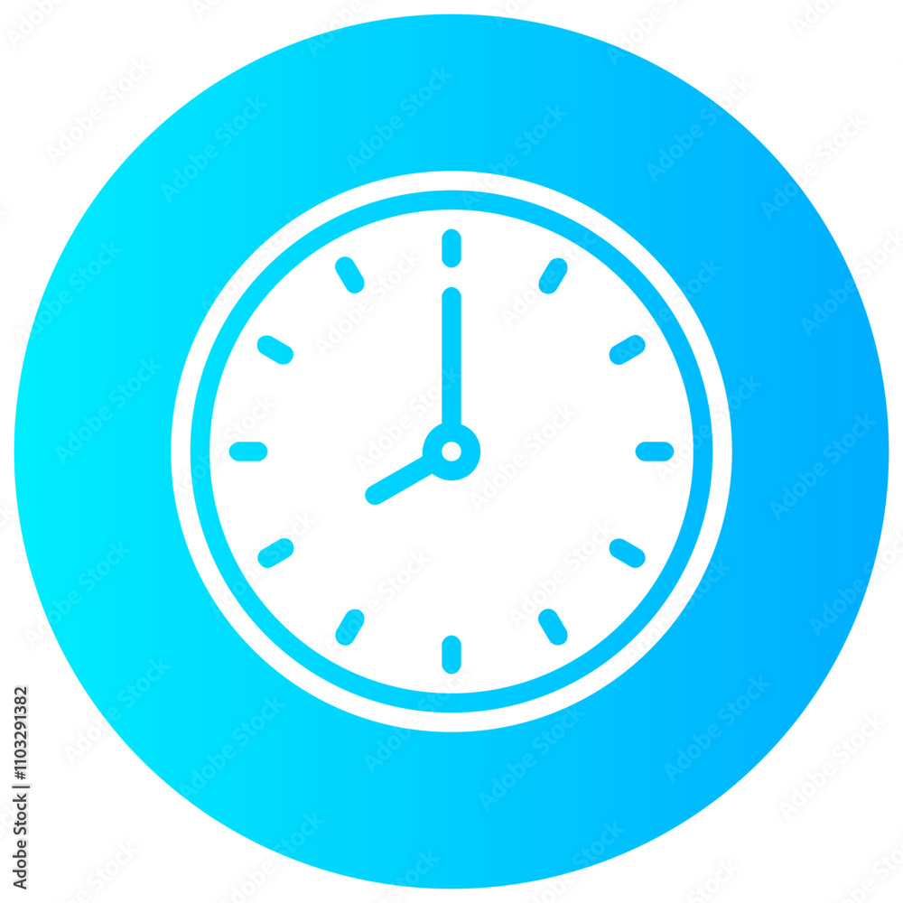 clock round glyph vector icon clock round glyph vector icon