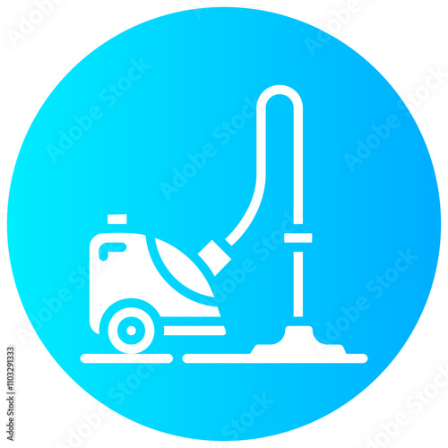 hoover round glyph vector icon