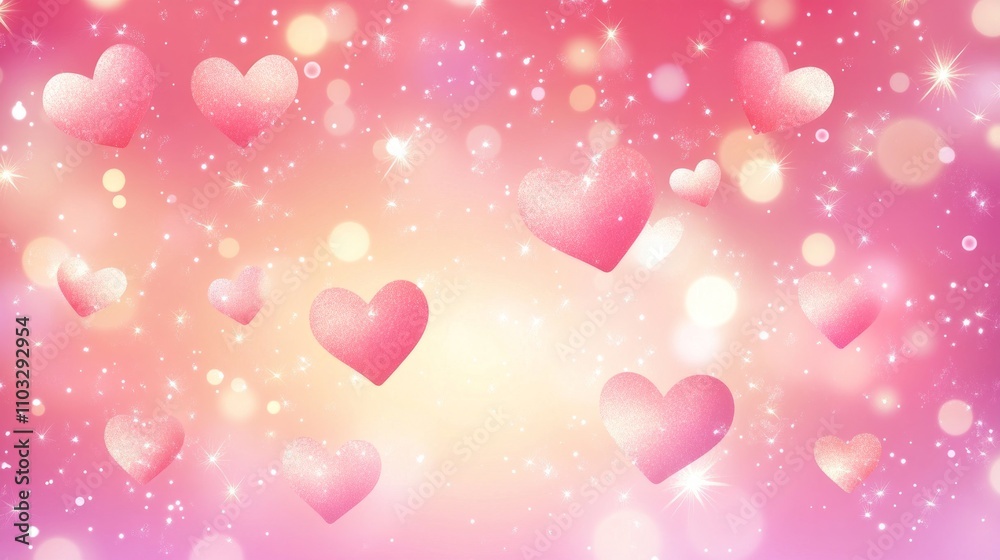 Romantic Pink Hearts Background Romantic Pink Hearts Background
