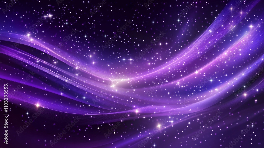 Fototapeta premium Purple Cosmic Galaxy Background