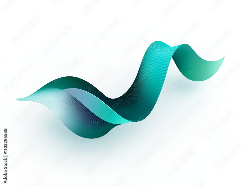 Abstract Teal Wave Abstract Teal Wave