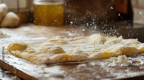 Rustic deep fried dough for pizza fritta photo