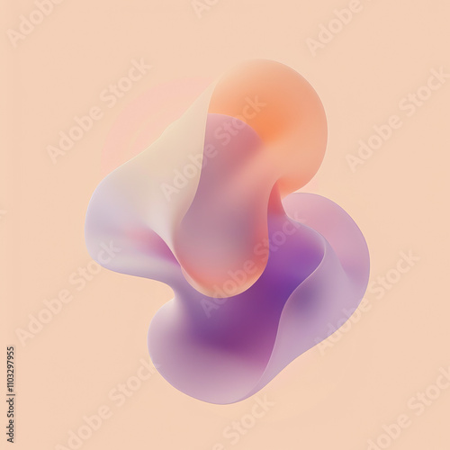 3d geometric wavy shapes