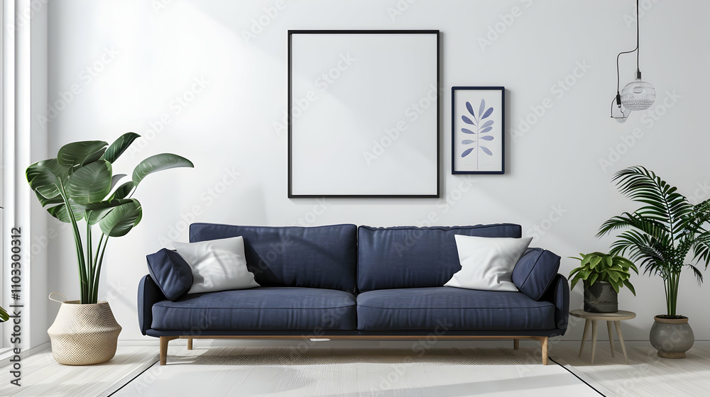 Fototapeta premium Modern style interior design 3d illustration