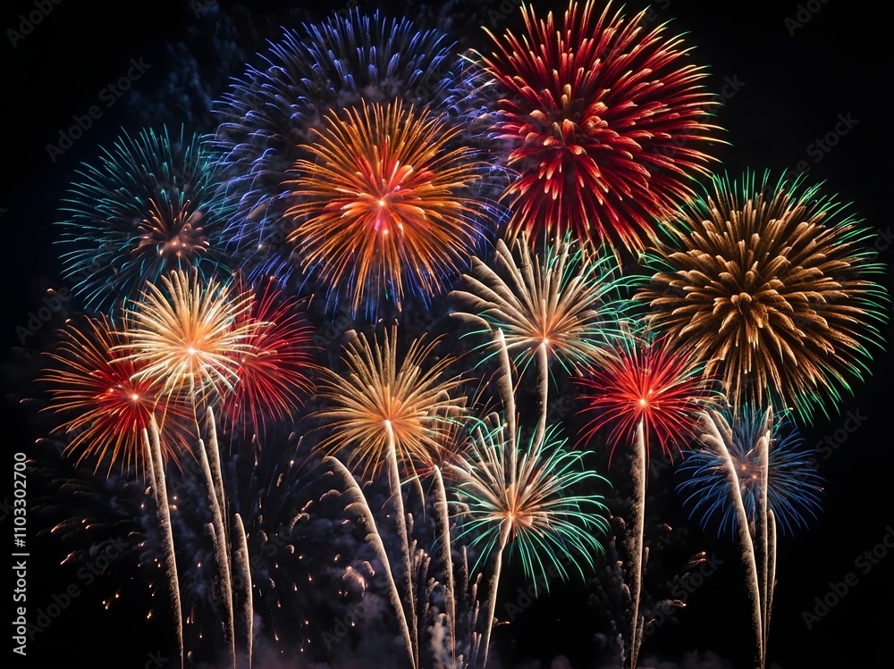 beautiful fireworks background. elegant background beautiful fireworks background. elegant background