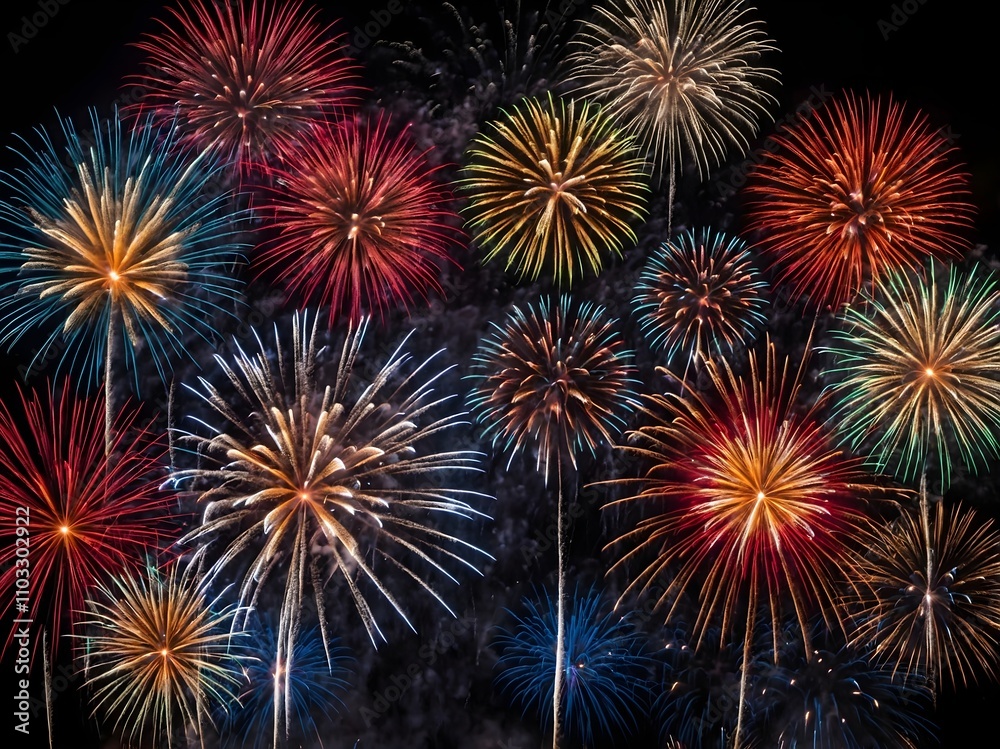 beautiful fireworks background. elegant background beautiful fireworks background. elegant background