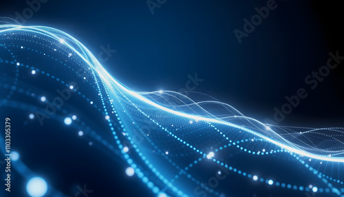 Futuristic wave, Futuristic data stream isolated highlighted by white, png photo