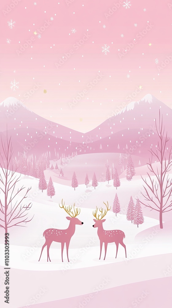 A festive mix of flying reindeer and Santa, set in a natural scene adorned with gold, silver, and pink hues, highlighting mammalian features. A festive mix of flying reindeer and Santa, set in a natural scene adorned with gold, silver, and pink hues, highlighting mammalian features.