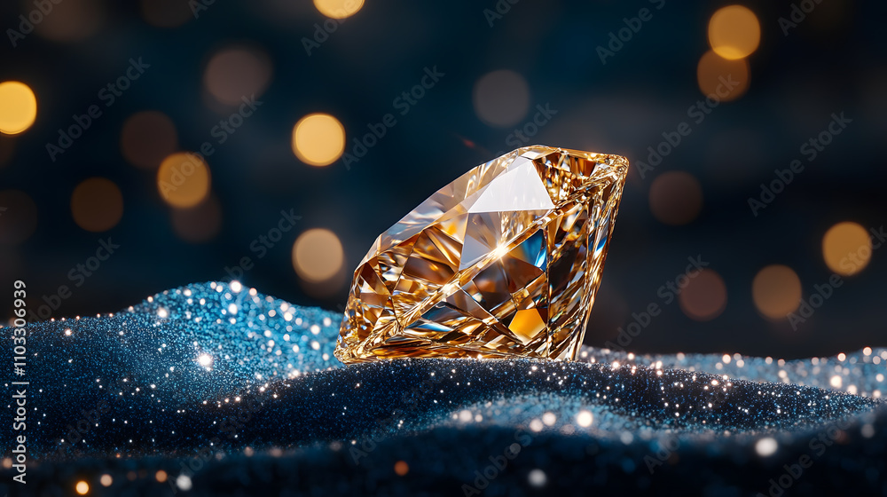 The beauty of diamonds and their luxury suit the beautiful scenery. For couples or ladies, look good and stylish. and space for writing text The beauty of diamonds and their luxury suit the beautiful scenery. For couples or ladies, look good and stylish. and space for writing text