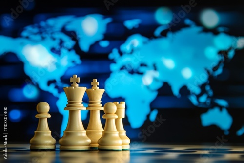 chess pieces on the chessboard