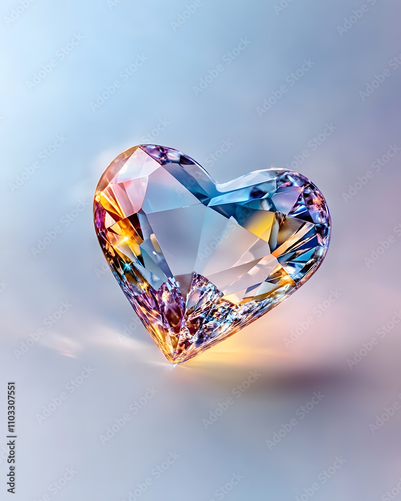 Fototapeta premium The beauty of diamonds and their luxury suit the beautiful scenery. For couples or ladies, look good and stylish. and space for writing text