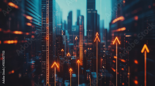 Wallpaper Mural Smart digital city with connection cyber security network reciprocity over the cityscape . future smart wireless digital city and social media networking systems that connects people within the city Torontodigital.ca