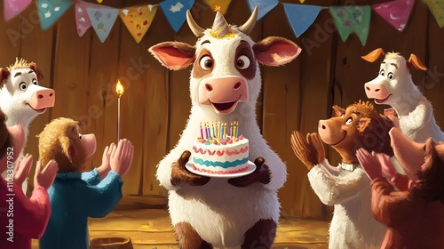 Cheerful Farm Animals Celeb...