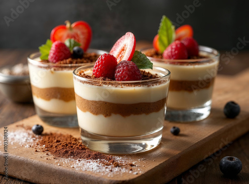 Tiramisu Panna Cotta Verrines