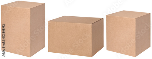 cardboar box set different sizes for design