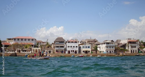 The old town seen from the sea, Lamu county, Lamu town, Kenya