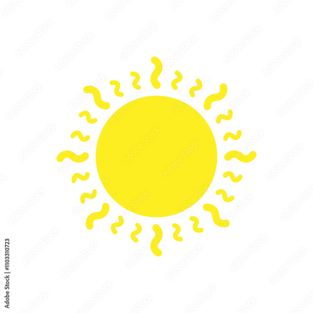 Sun vector icon. Summer illustration sign. hot symbol or logo.