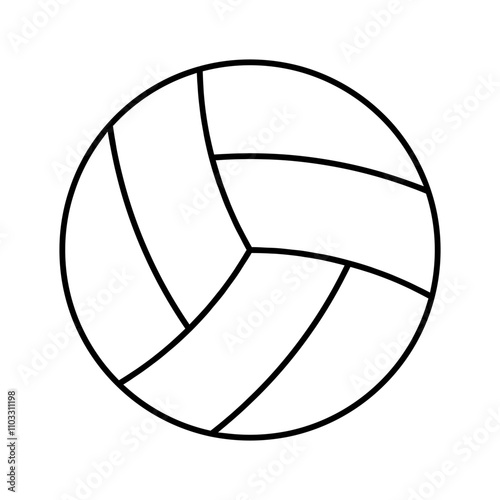 Volleyball ball icon vector. Volleyball illustration sign. Sport symbol or logo.