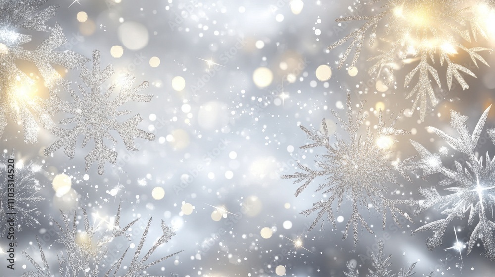 Silver Snowflake Winter Background Silver Snowflake Winter Background