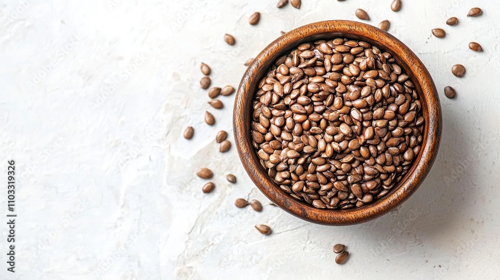 A small bowl filled with sesame seeds, placed on a clean white background, showcasing the natural texture and color of the seeds, perfect for culinary or health-related themes. A small bowl filled with sesame seeds, placed on a clean white background, showcasing the natural texture and color of the seeds, perfect for culinary or health-related themes.