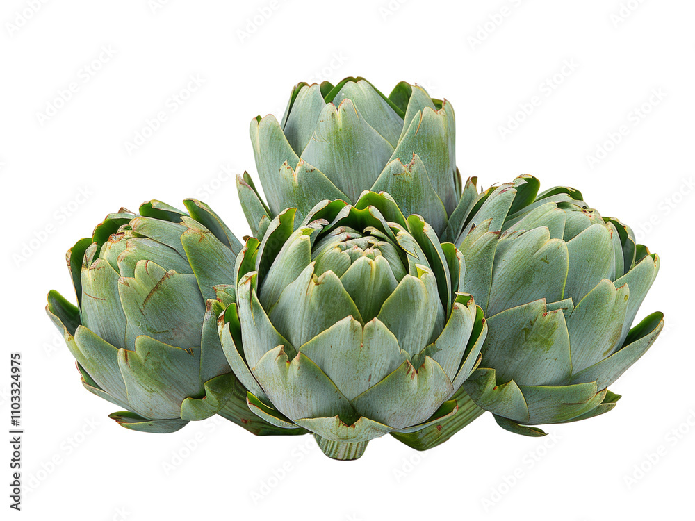 Obraz premium Whole artichoke with intricate petals, perfect for gourmet dishes.